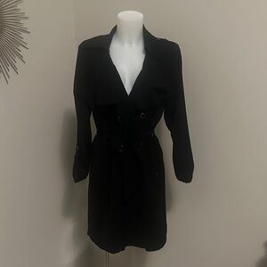 Jennifer Lopez Black Trench Coat